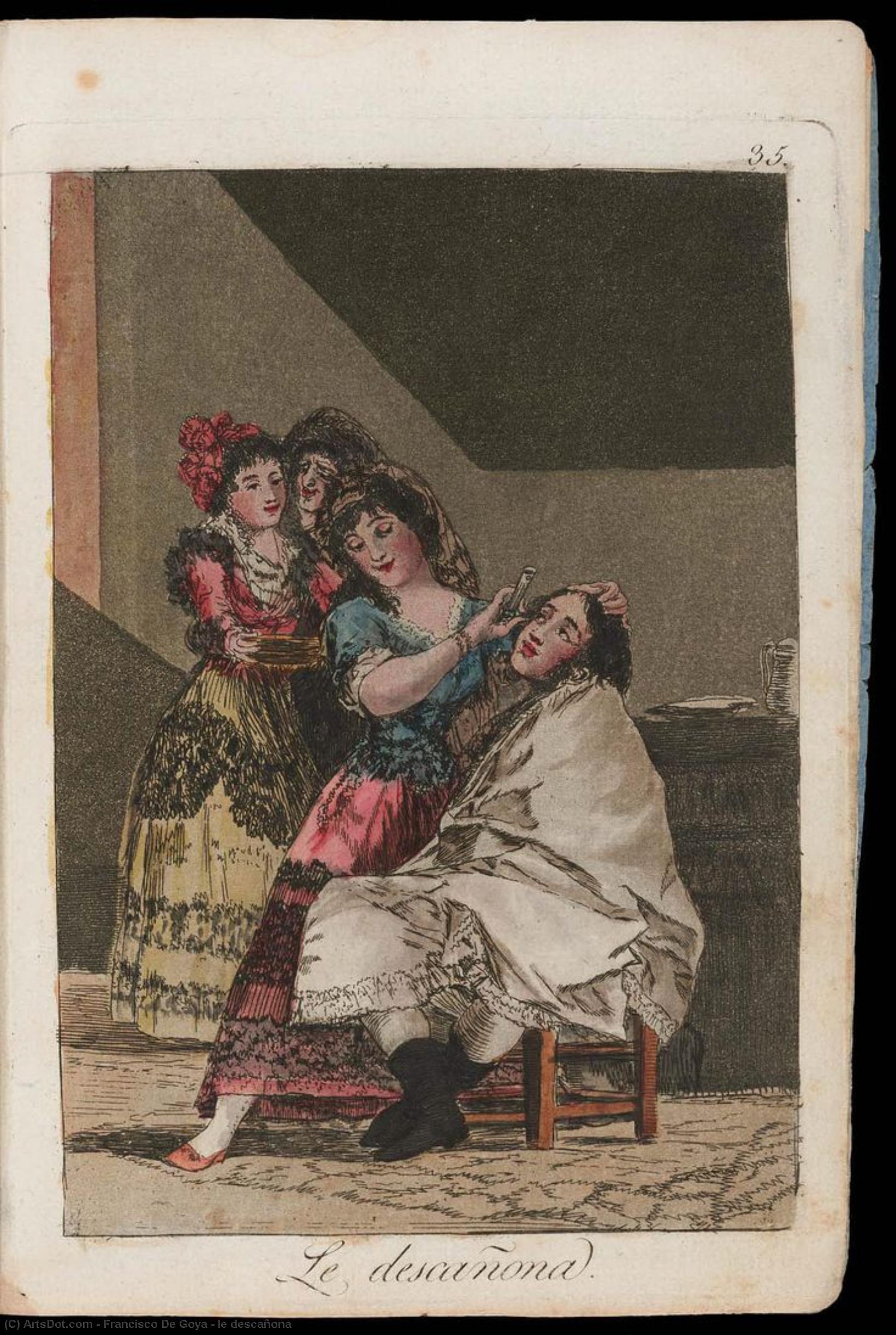 WikiOO.org - Encyclopedia of Fine Arts - Schilderen, Artwork Francisco De Goya - le descañona