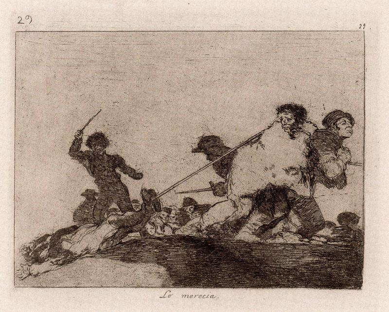 Wikioo.org – L'Enciclopedia delle Belle Arti - Pittura, Opere di Francisco De Goya - Ecco merecia 1