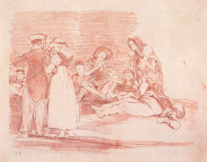 Wikioo.org - The Encyclopedia of Fine Arts - Painting, Artwork by Francisco De Goya - Lo peor es pedir 2
