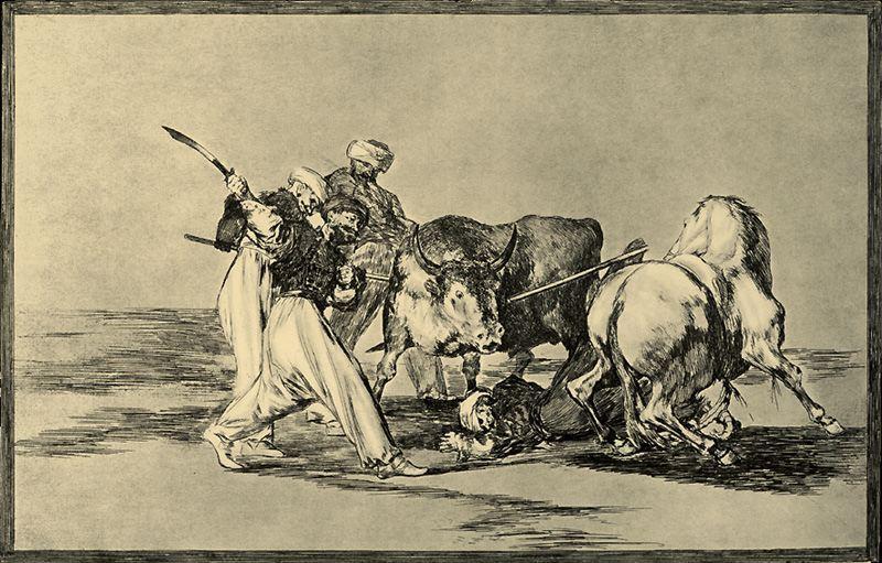 Wikioo.org - The Encyclopedia of Fine Arts - Painting, Artwork by Francisco De Goya - Los moros establecidos en España, prescindiendo de las supersticiones de su Alco