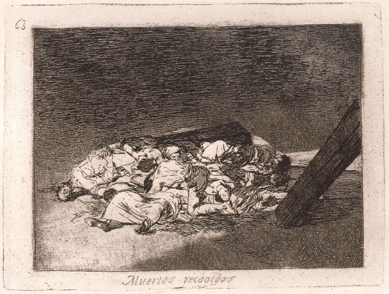 Wikioo.org - The Encyclopedia of Fine Arts - Painting, Artwork by Francisco De Goya - Muertos recogidos 1