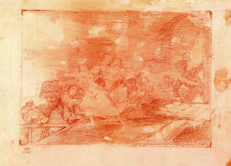 WikiOO.org - 百科事典 - 絵画、アートワーク Francisco De Goya - ムヘーレスsorprendidasポル·soldados