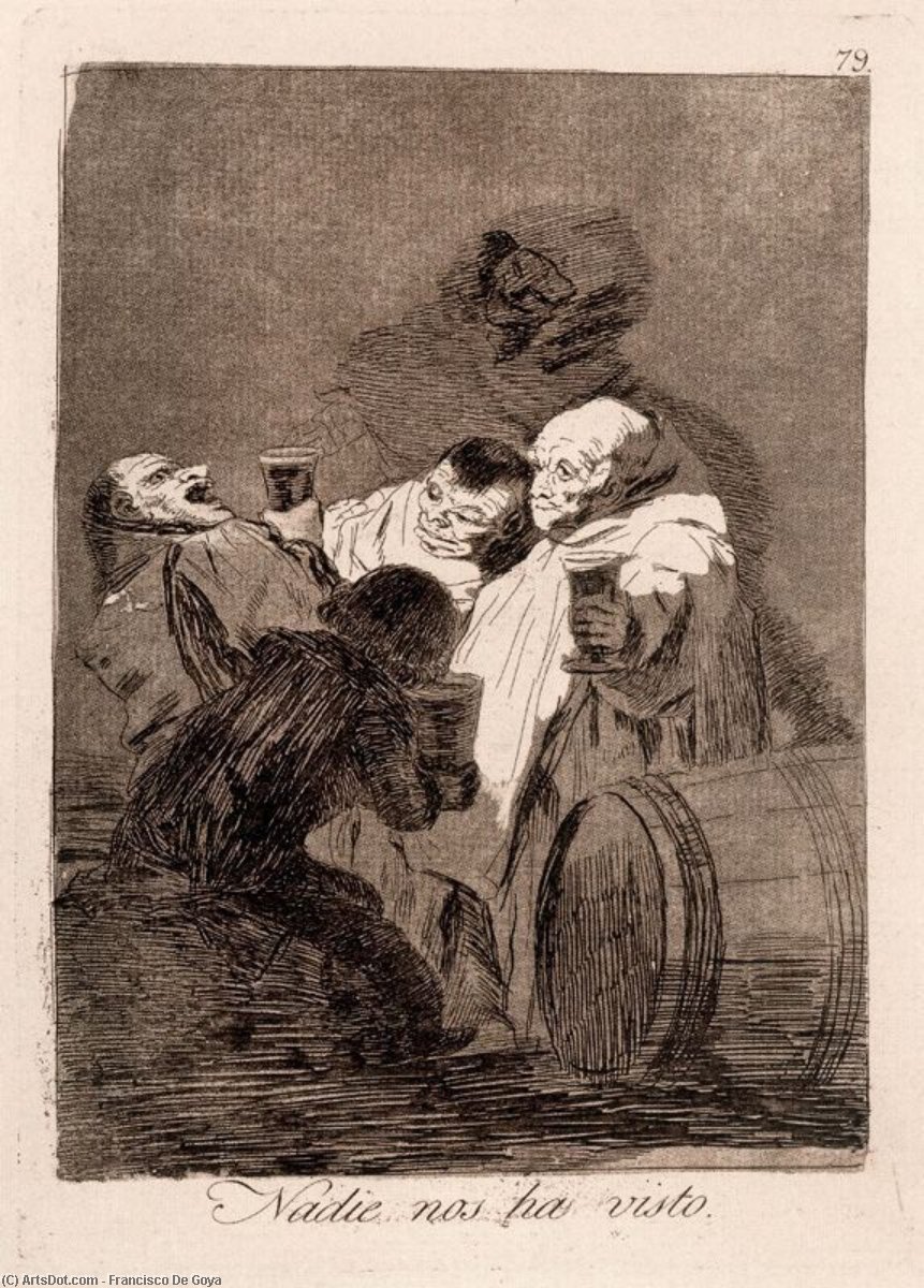 WikiOO.org - Encyclopedia of Fine Arts - Maalaus, taideteos Francisco De Goya - Nadie nos ha visto