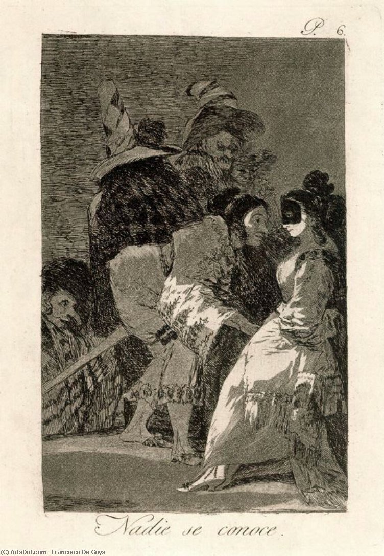 Wikioo.org - The Encyclopedia of Fine Arts - Painting, Artwork by Francisco De Goya - Nadie se conoce 1