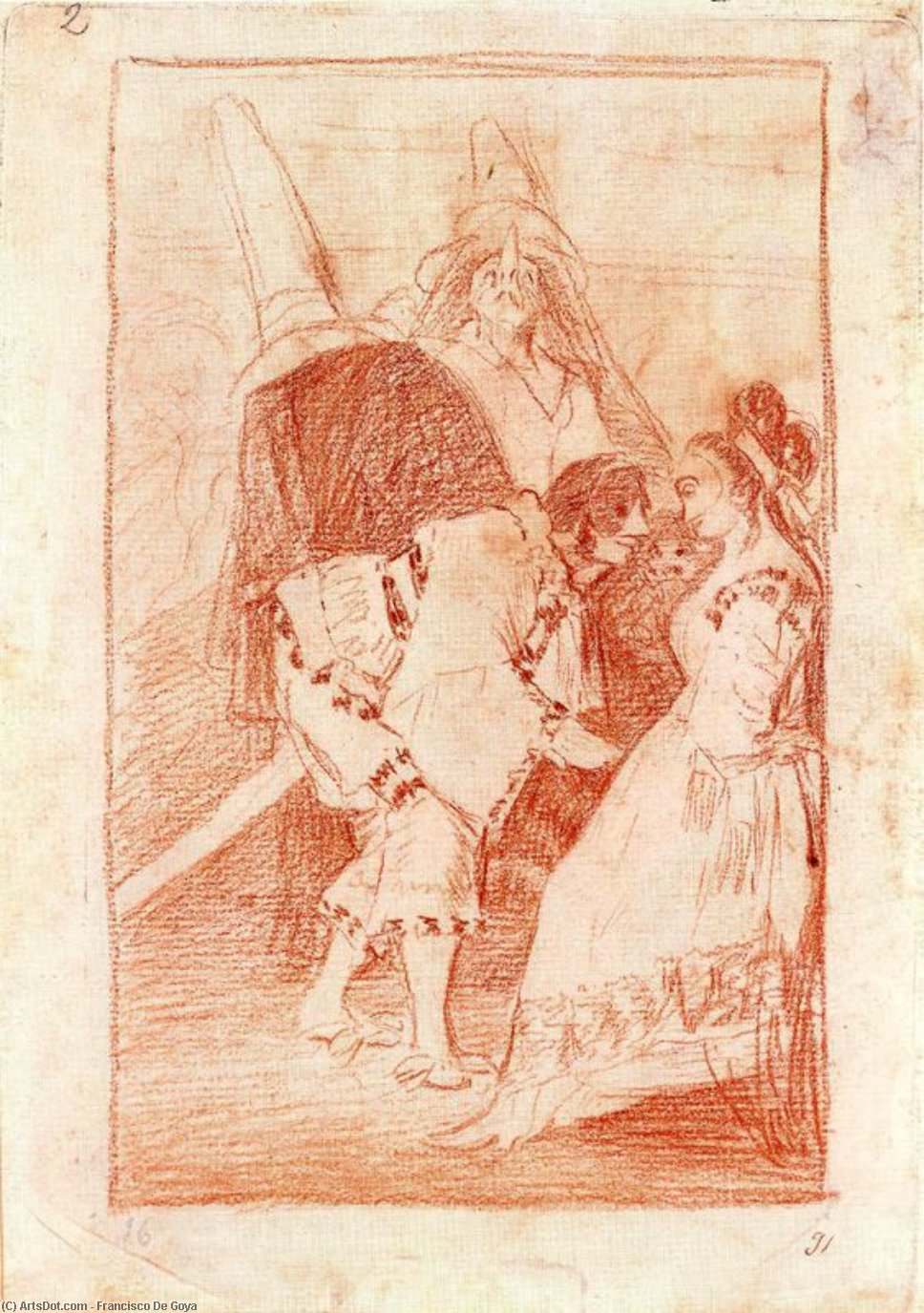 WikiOO.org - Encyclopedia of Fine Arts - Festés, Grafika Francisco De Goya - Nadie se conoce