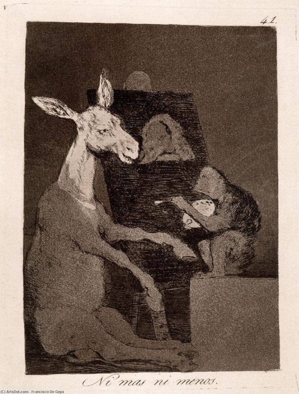 Wikioo.org – La Enciclopedia de las Bellas Artes - Pintura, Obras de arte de Francisco De Goya - Ni más ni menos 1