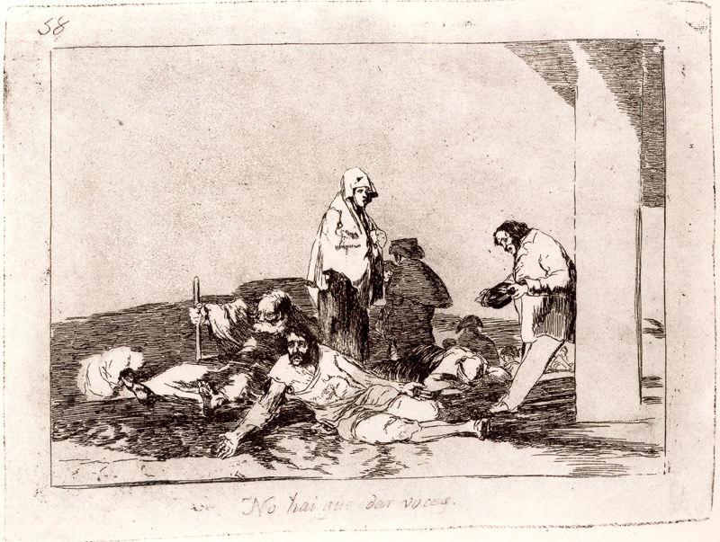 Wikioo.org - Bách khoa toàn thư về mỹ thuật - Vẽ tranh, Tác phẩm nghệ thuật Francisco De Goya - No hai que dar voces