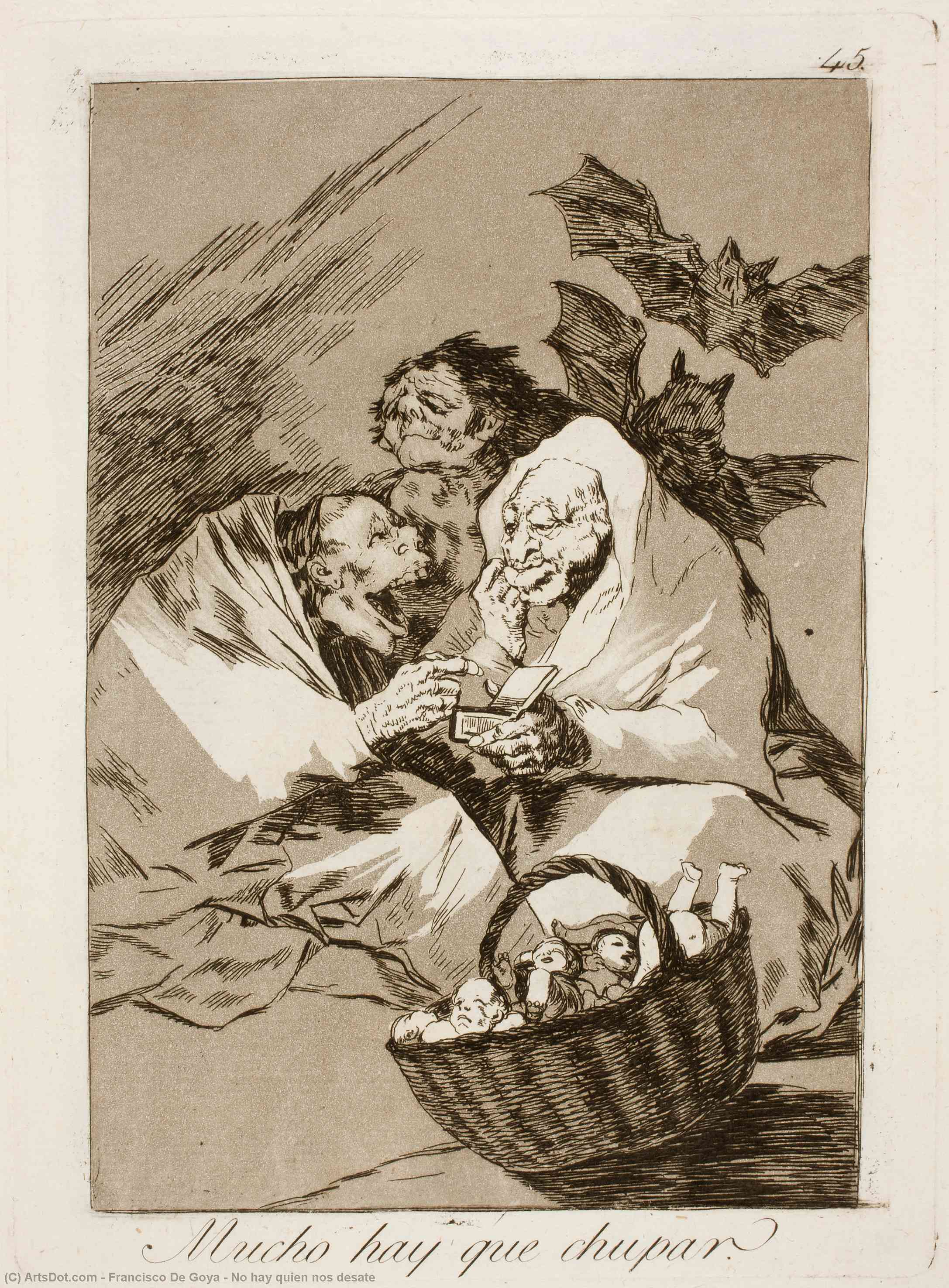 Wikoo.org - موسوعة الفنون الجميلة - اللوحة، العمل الفني Francisco De Goya - No hay quien nos desate