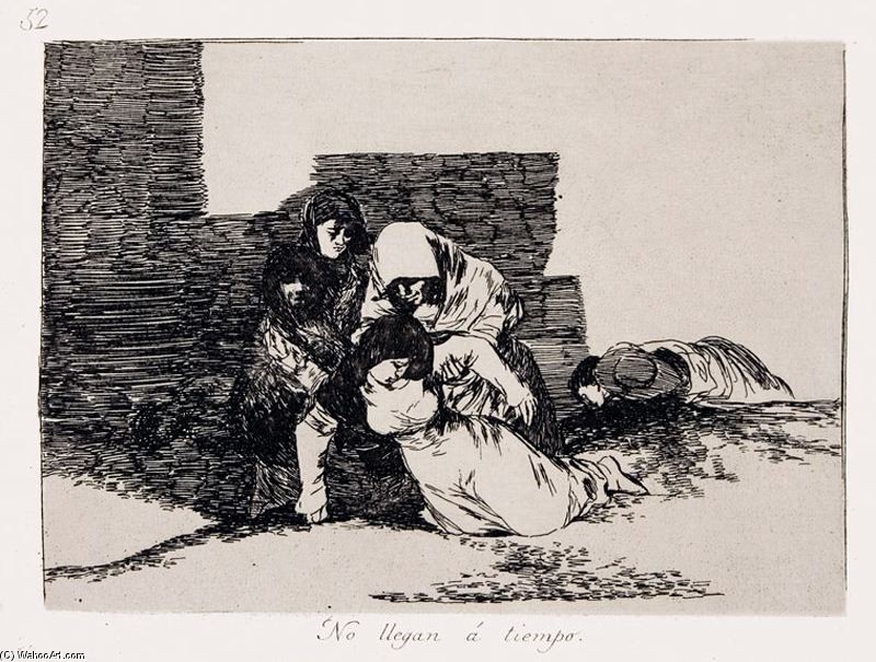 Wikioo.org - Bách khoa toàn thư về mỹ thuật - Vẽ tranh, Tác phẩm nghệ thuật Francisco De Goya - No llegan á tiempo