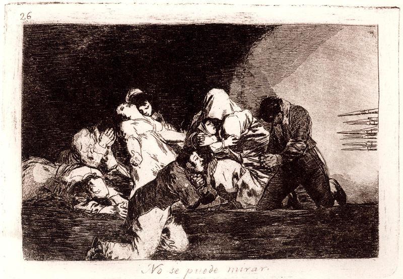 Wikoo.org - موسوعة الفنون الجميلة - اللوحة، العمل الفني Francisco De Goya - No se puede mirar