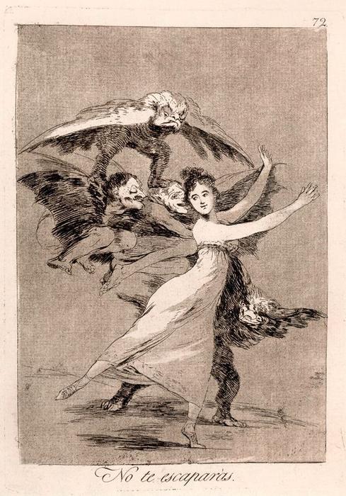 Wikioo.org - Die Enzyklopädie bildender Kunst - Malerei, Kunstwerk von Francisco De Goya - No te escaparàs