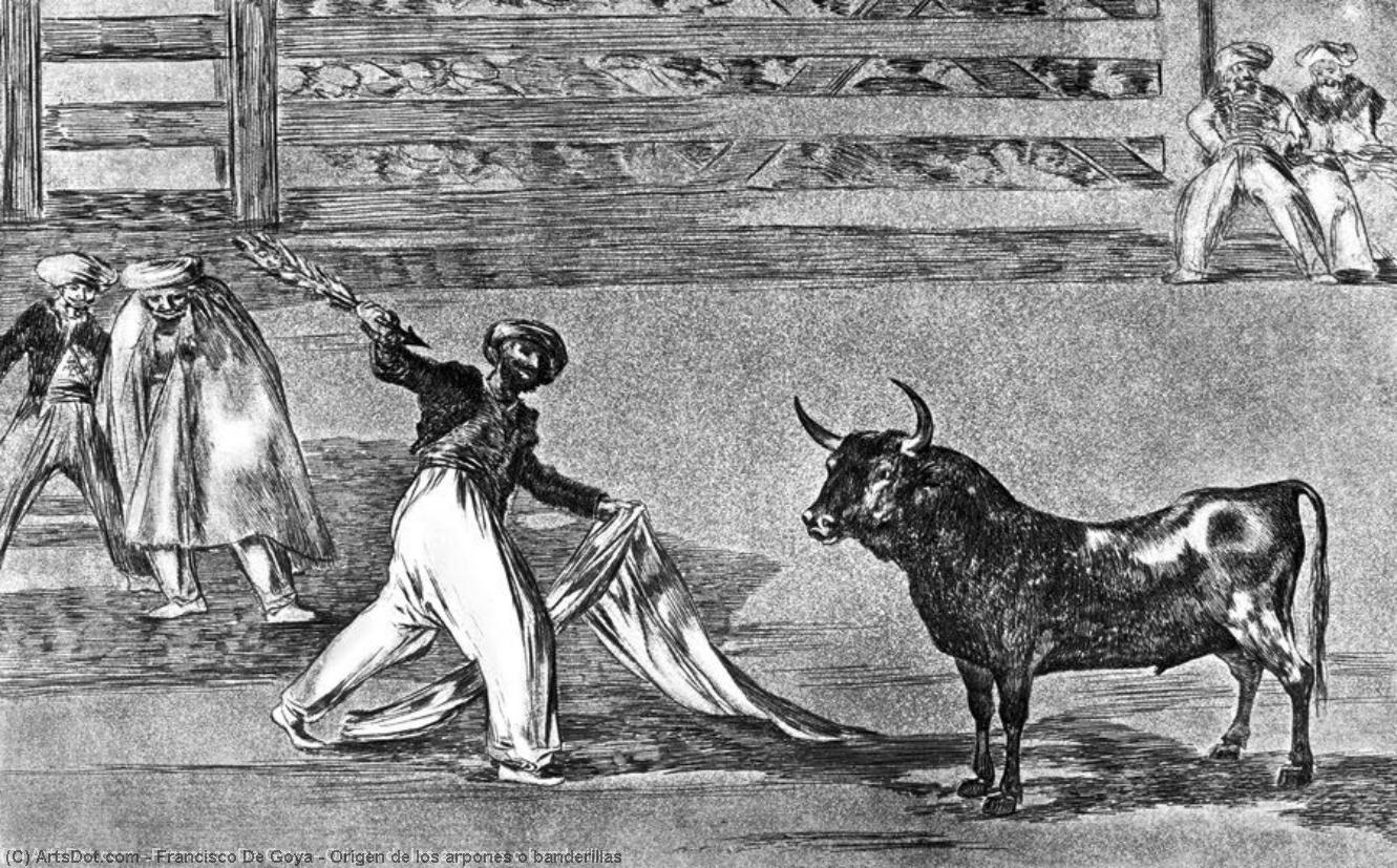 Wikioo.org - สารานุกรมวิจิตรศิลป์ - จิตรกรรม Francisco De Goya - Origen de los arpones o banderillas