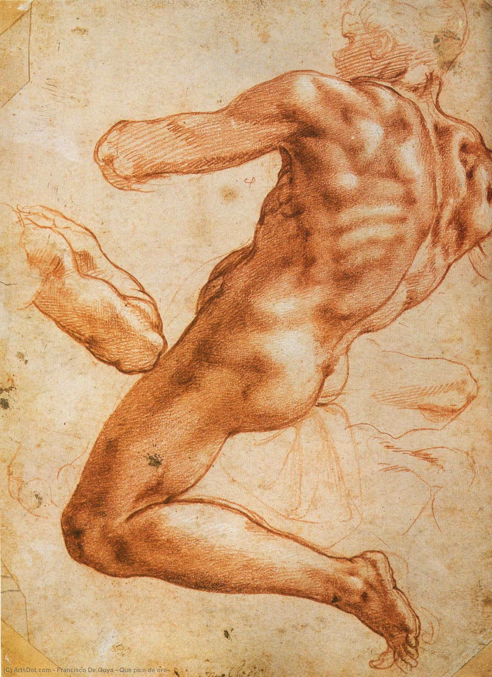 Wikioo.org - The Encyclopedia of Fine Arts - Painting, Artwork by Francisco De Goya - Que pico de oro!