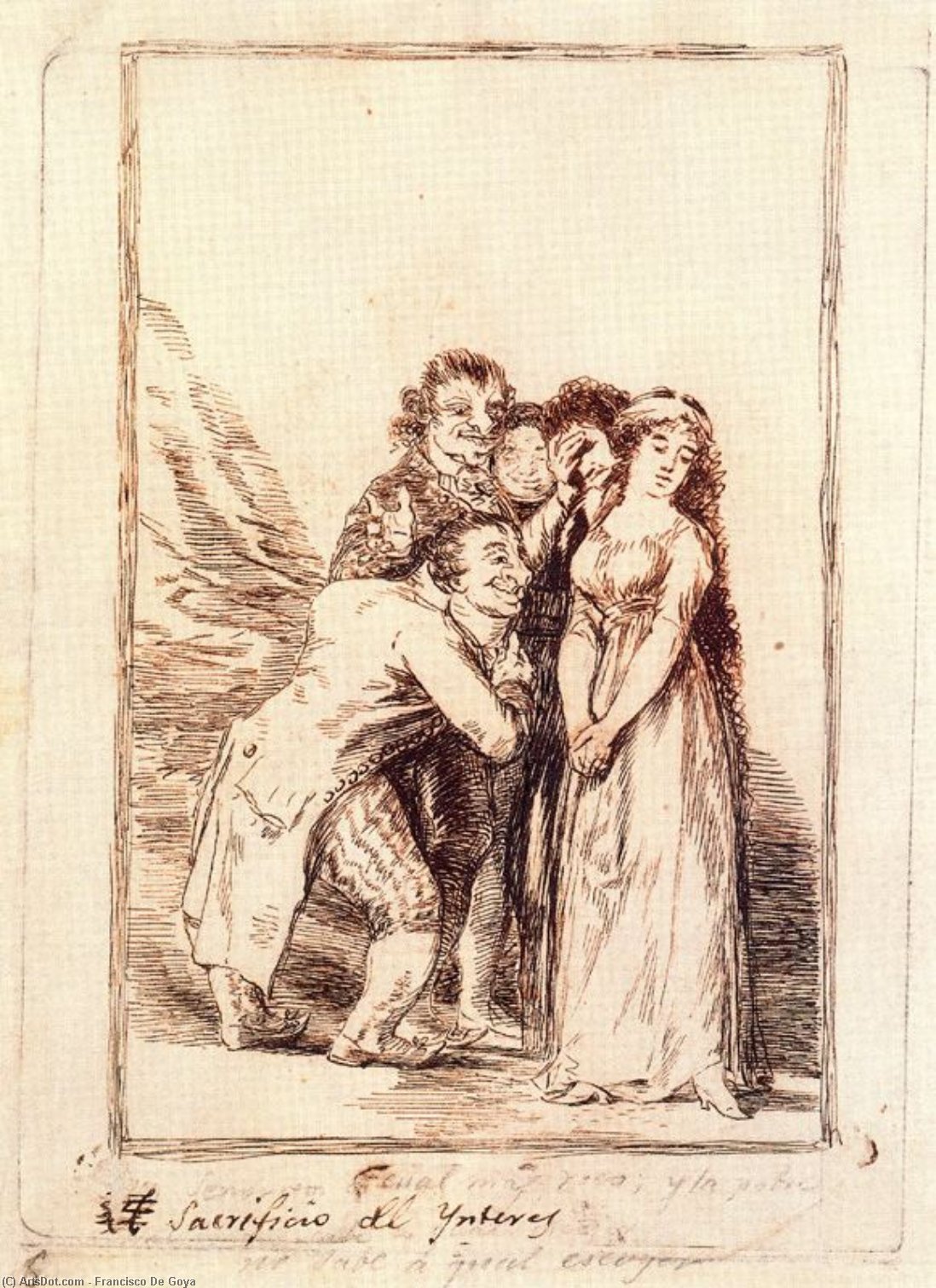 WikiOO.org - Güzel Sanatlar Ansiklopedisi - Resim, Resimler Francisco De Goya - Que sacrificio!