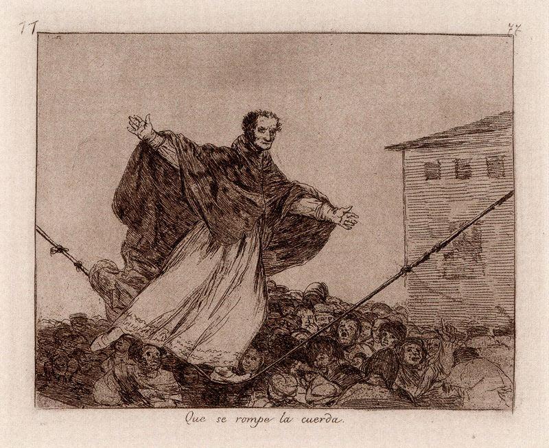 Wikioo.org - สารานุกรมวิจิตรศิลป์ - จิตรกรรม Francisco De Goya - Que se rompe la cuerda
