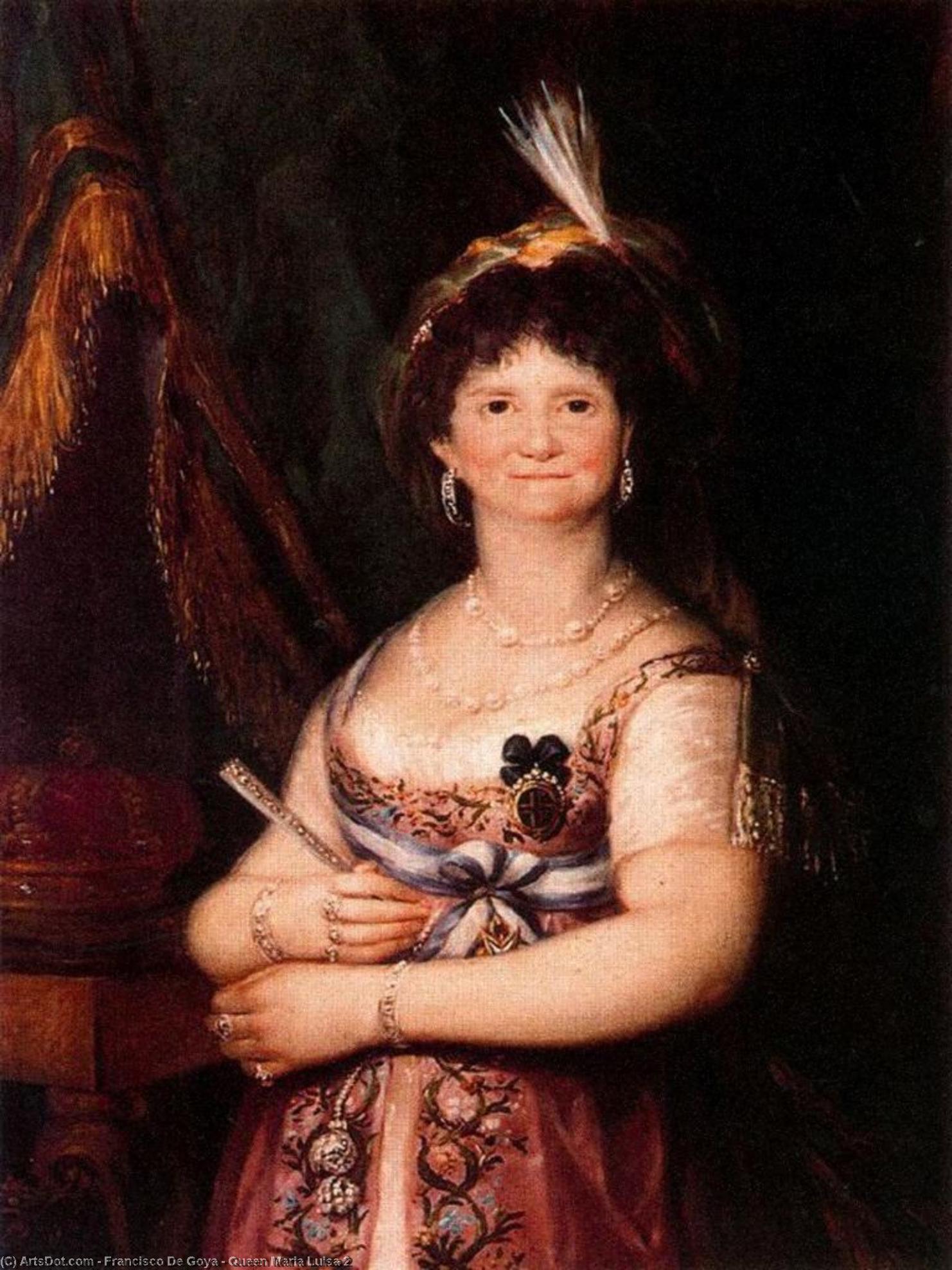 Wikioo.org - Bách khoa toàn thư về mỹ thuật - Vẽ tranh, Tác phẩm nghệ thuật Francisco De Goya - Queen Maria Luisa 2