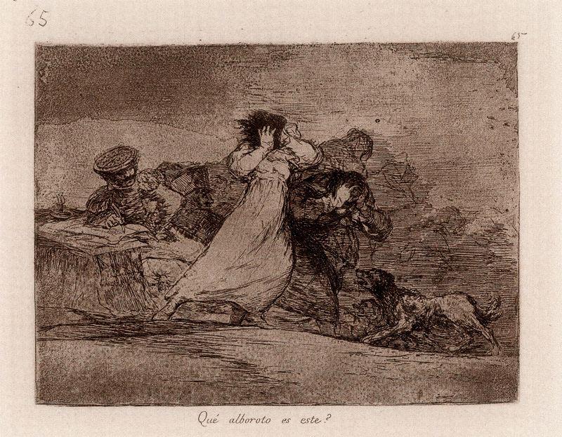 Wikioo.org - สารานุกรมวิจิตรศิลป์ - จิตรกรรม Francisco De Goya - Qué alboroto es este