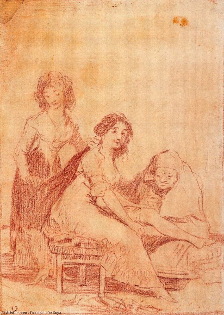 WikiOO.org - Encyclopedia of Fine Arts - Maleri, Artwork Francisco De Goya - Ruega por ella 1