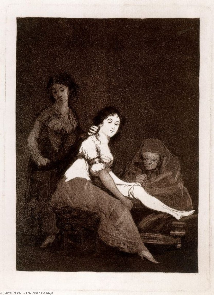 WikiOO.org - Encyclopedia of Fine Arts - Maleri, Artwork Francisco De Goya - Ruega por ella