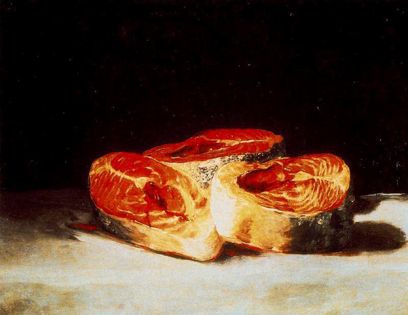 WikiOO.org - Εγκυκλοπαίδεια Καλών Τεχνών - Ζωγραφική, έργα τέχνης Francisco De Goya - Salmon Slices