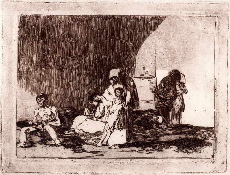 Wikioo.org - สารานุกรมวิจิตรศิลป์ - จิตรกรรม Francisco De Goya - Sanos y enfermos 1