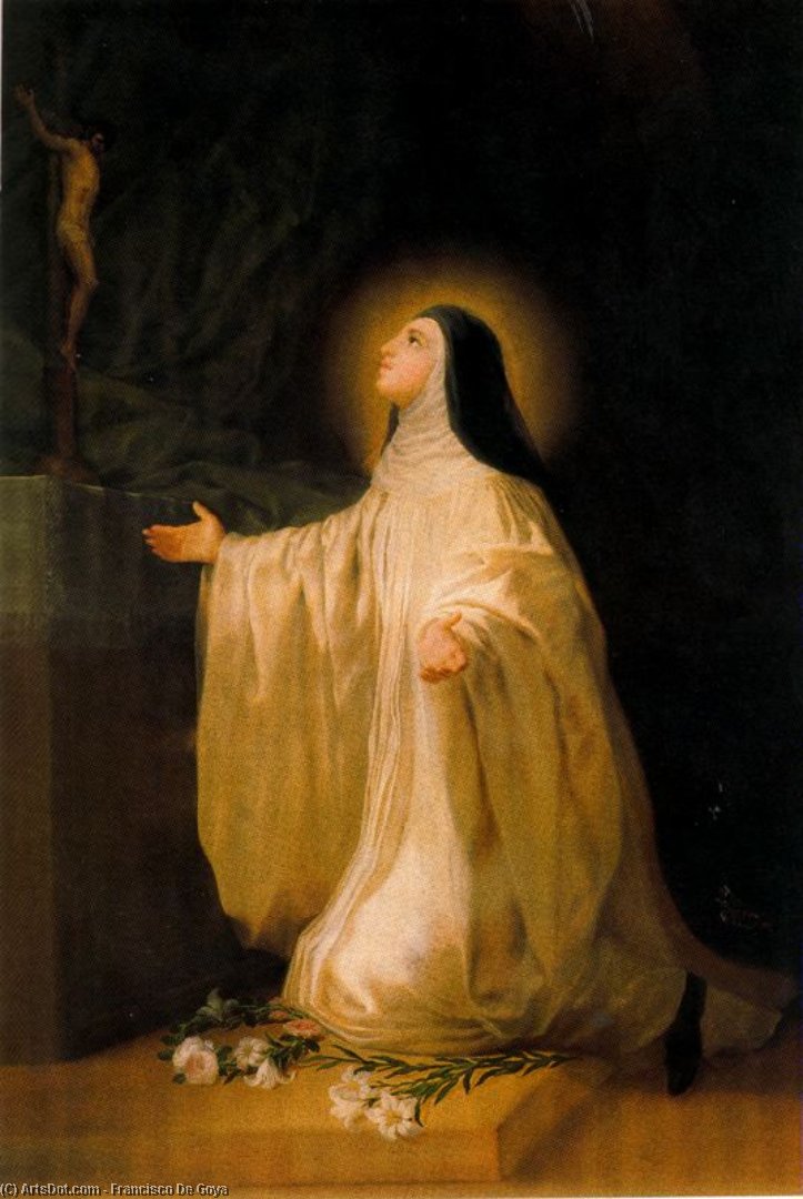WikiOO.org - Encyclopedia of Fine Arts - Maleri, Artwork Francisco De Goya - Santa Lutgarda