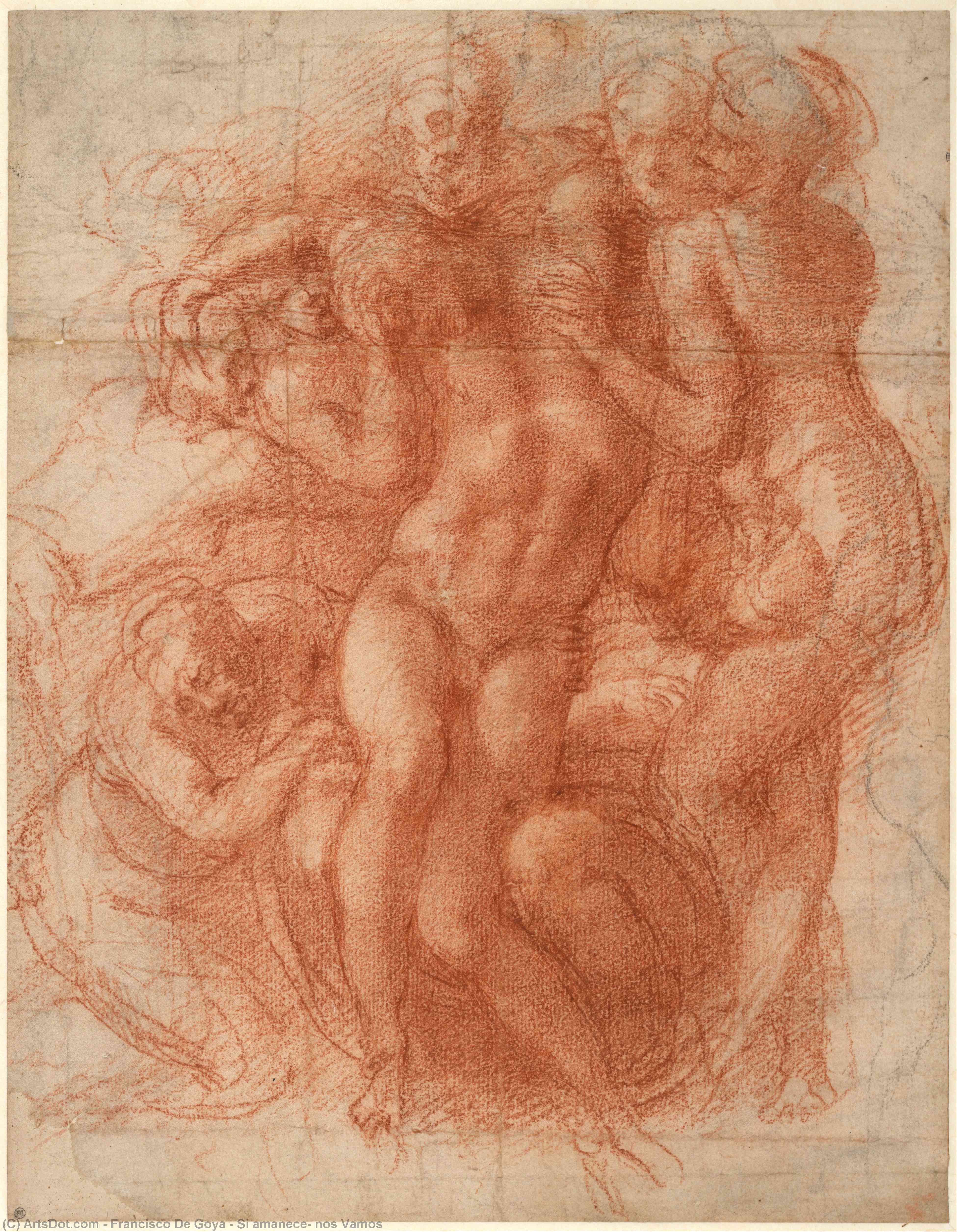 WikiOO.org - Encyclopedia of Fine Arts - Malba, Artwork Francisco De Goya - Si amanece; nos Vamos