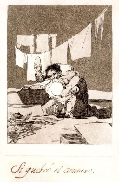 WikiOO.org - Encyclopedia of Fine Arts - Maleri, Artwork Francisco De Goya - Si quebró el Cantaro