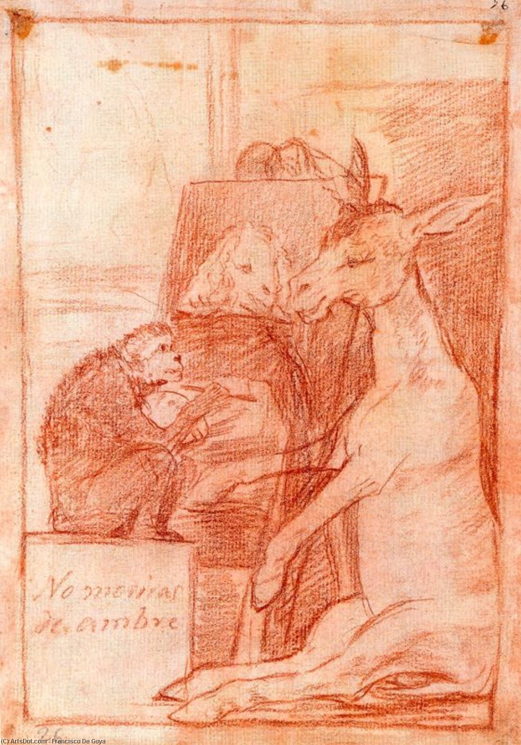 WikiOO.org - 百科事典 - 絵画、アートワーク Francisco De Goya - シ サブラのmas エル discipulo