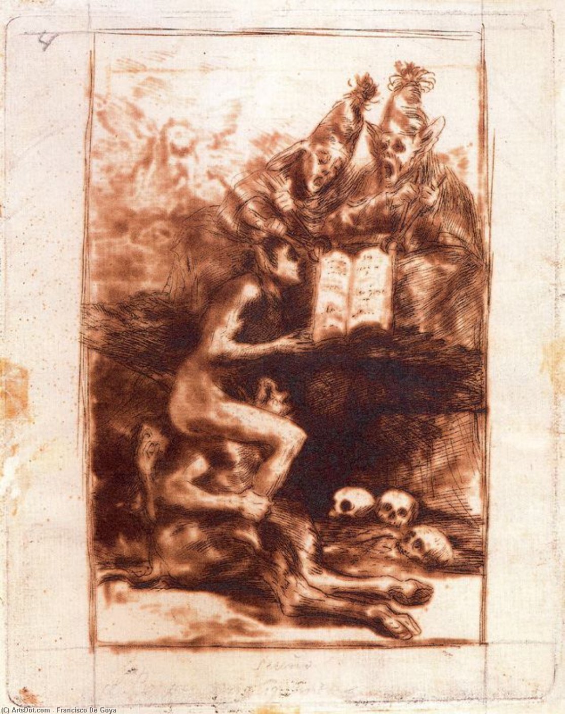WikiOO.org - Encyclopedia of Fine Arts - Schilderen, Artwork Francisco De Goya - Sopla 1