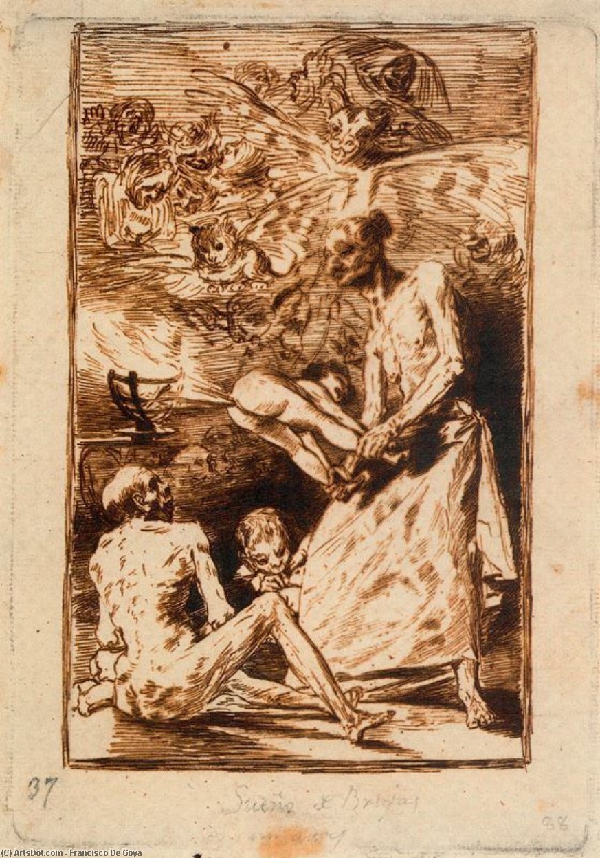 Wikioo.org - Bách khoa toàn thư về mỹ thuật - Vẽ tranh, Tác phẩm nghệ thuật Francisco De Goya - Sopla 2