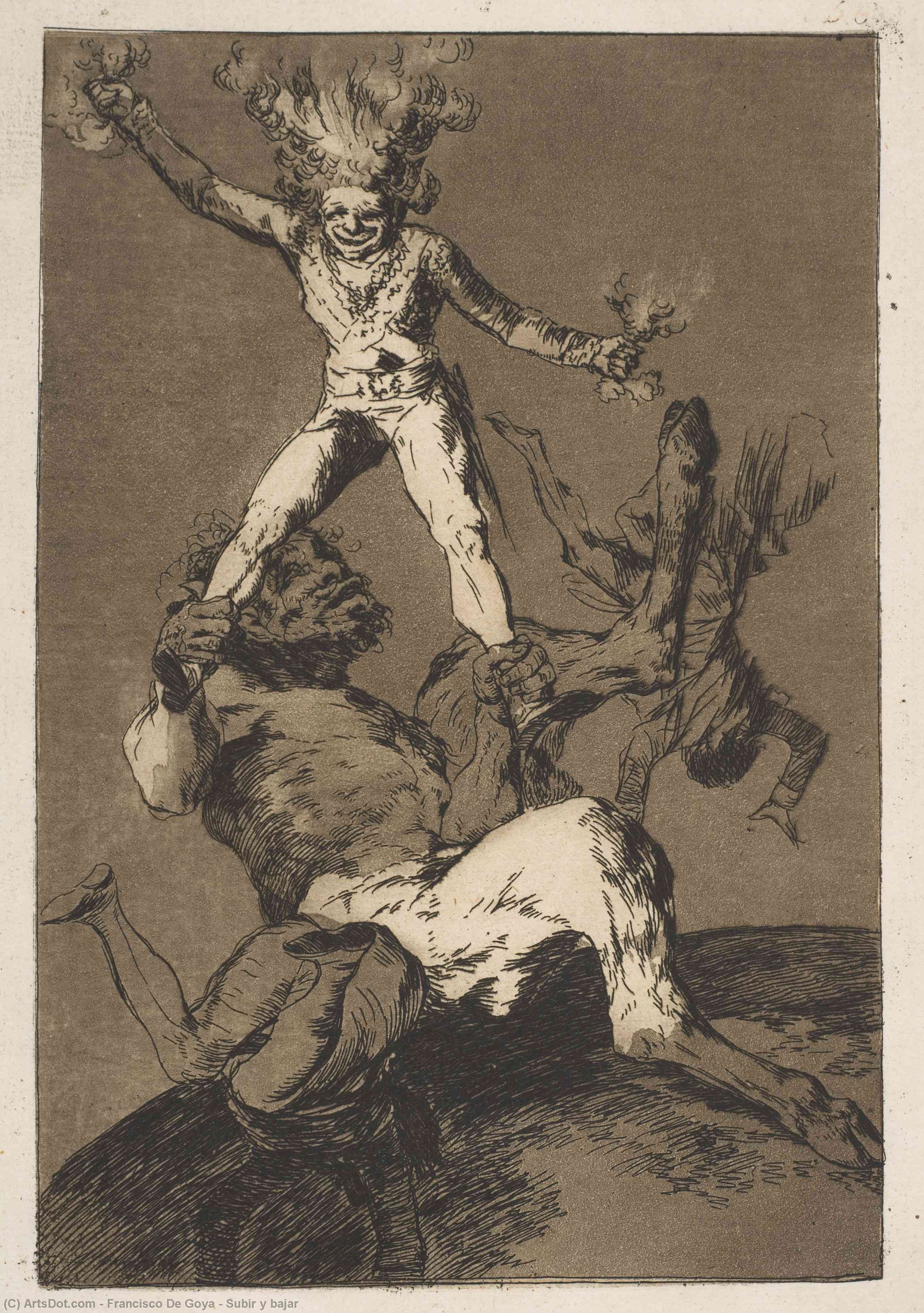 Wikioo.org – La Enciclopedia de las Bellas Artes - Pintura, Obras de arte de Francisco De Goya - Subir y bajar