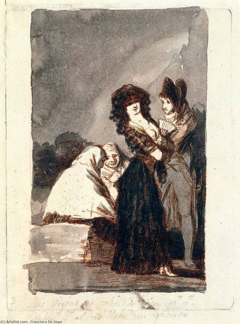 WikiOO.org - Encyclopedia of Fine Arts - Maleri, Artwork Francisco De Goya - Tal para qual 1