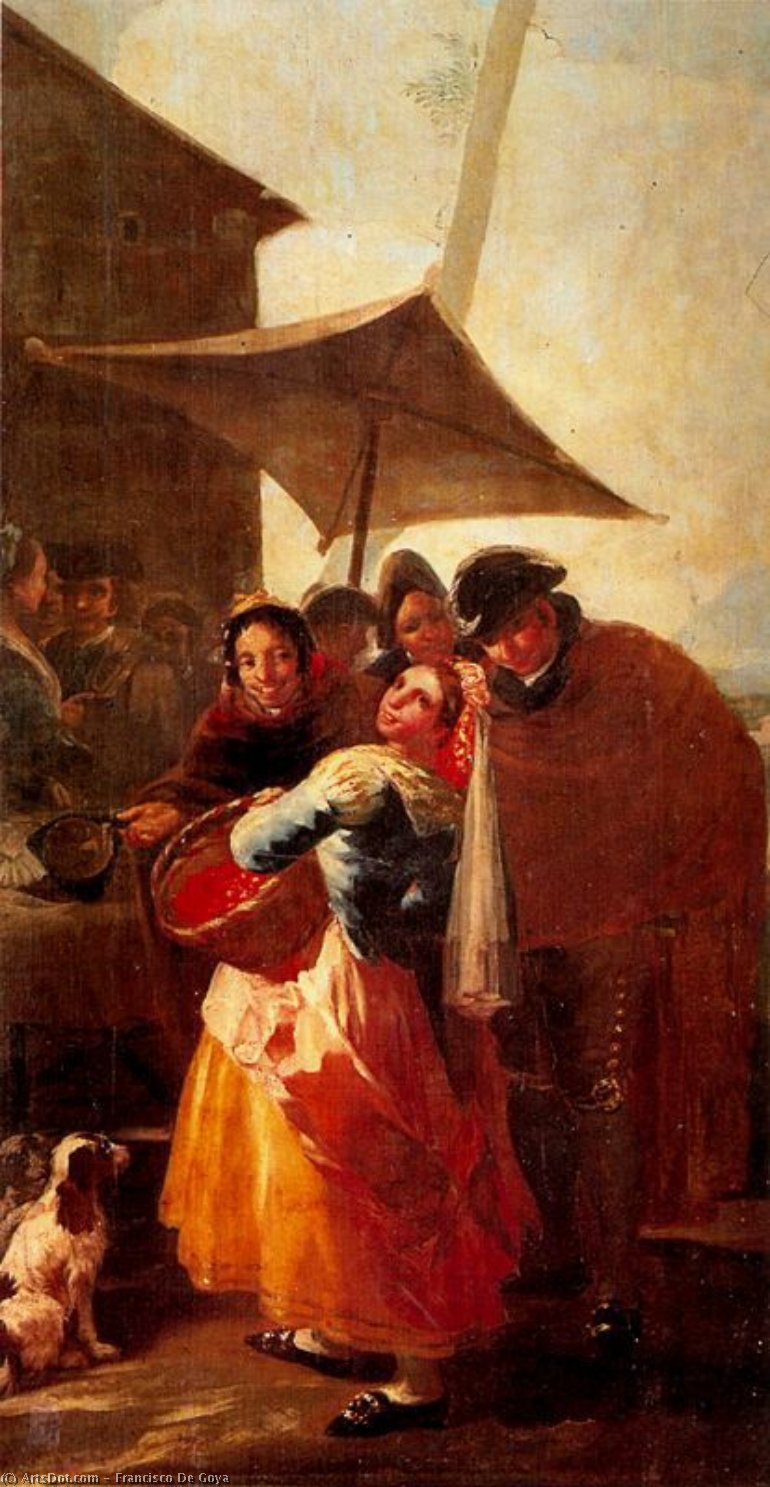 Wikioo.org – L'Enciclopedia delle Belle Arti - Pittura, Opere di Francisco De Goya - Il venditore acerola