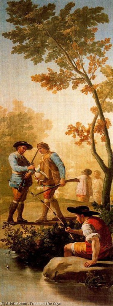 Wikioo.org - สารานุกรมวิจิตรศิลป์ - จิตรกรรม Francisco De Goya - The angler