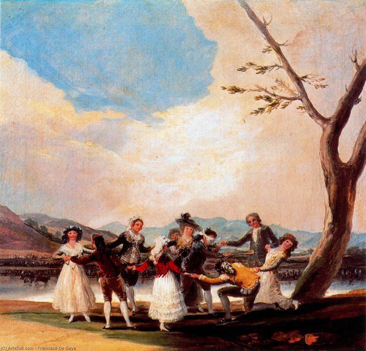 WikiOO.org - Encyclopedia of Fine Arts - Målning, konstverk Francisco De Goya - The blind hen