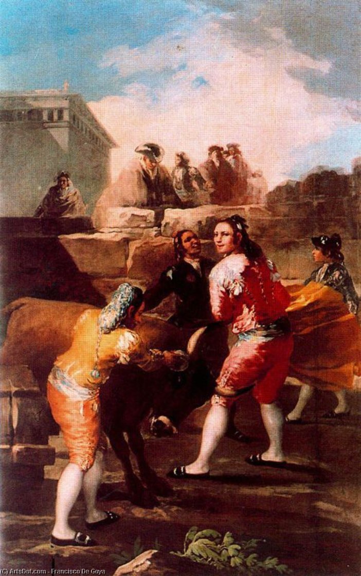 Wikioo.org - Bách khoa toàn thư về mỹ thuật - Vẽ tranh, Tác phẩm nghệ thuật Francisco De Goya - The bullfight