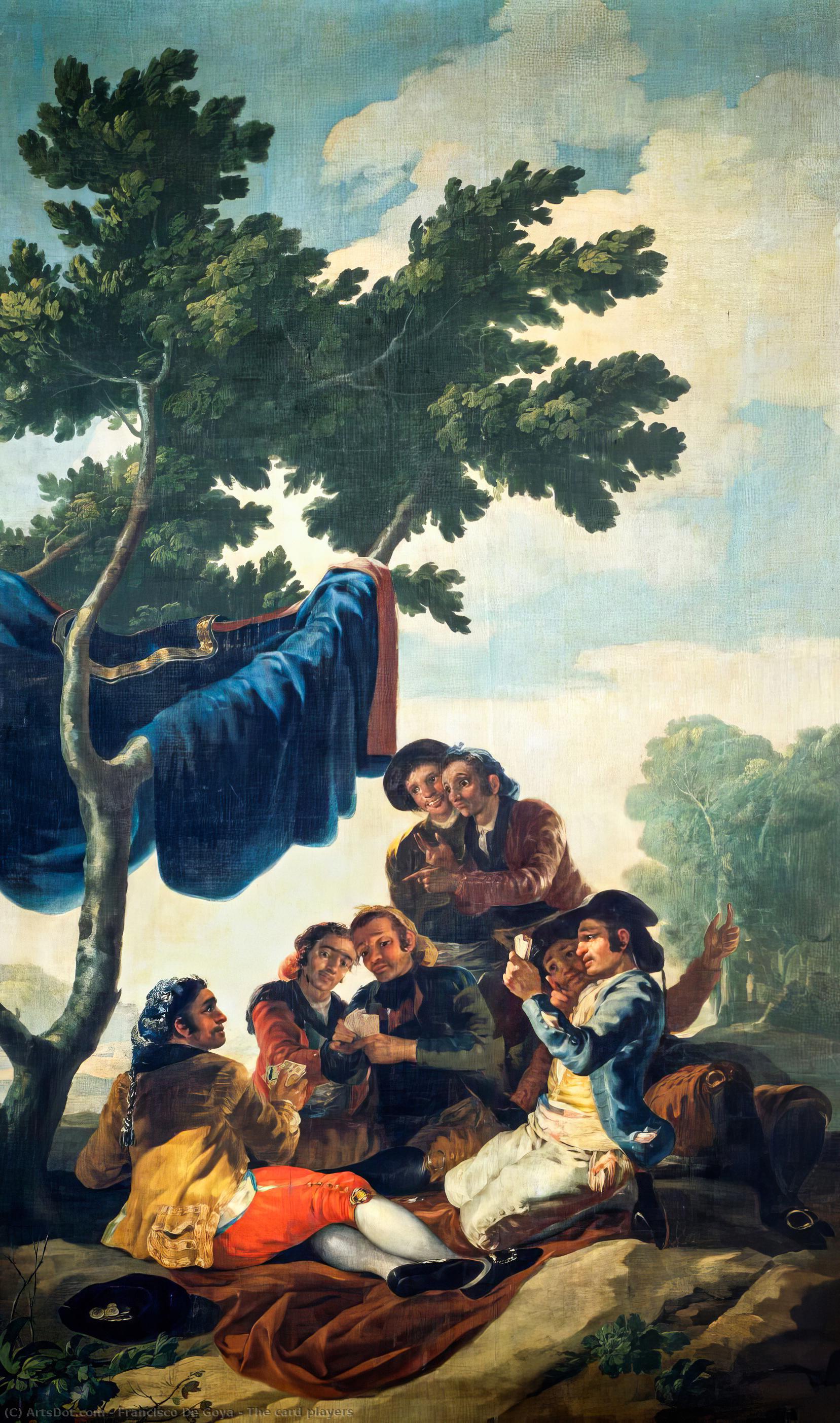 Wikioo.org - Die Enzyklopädie bildender Kunst - Malerei, Kunstwerk von Francisco De Goya - Die Kartenspieler