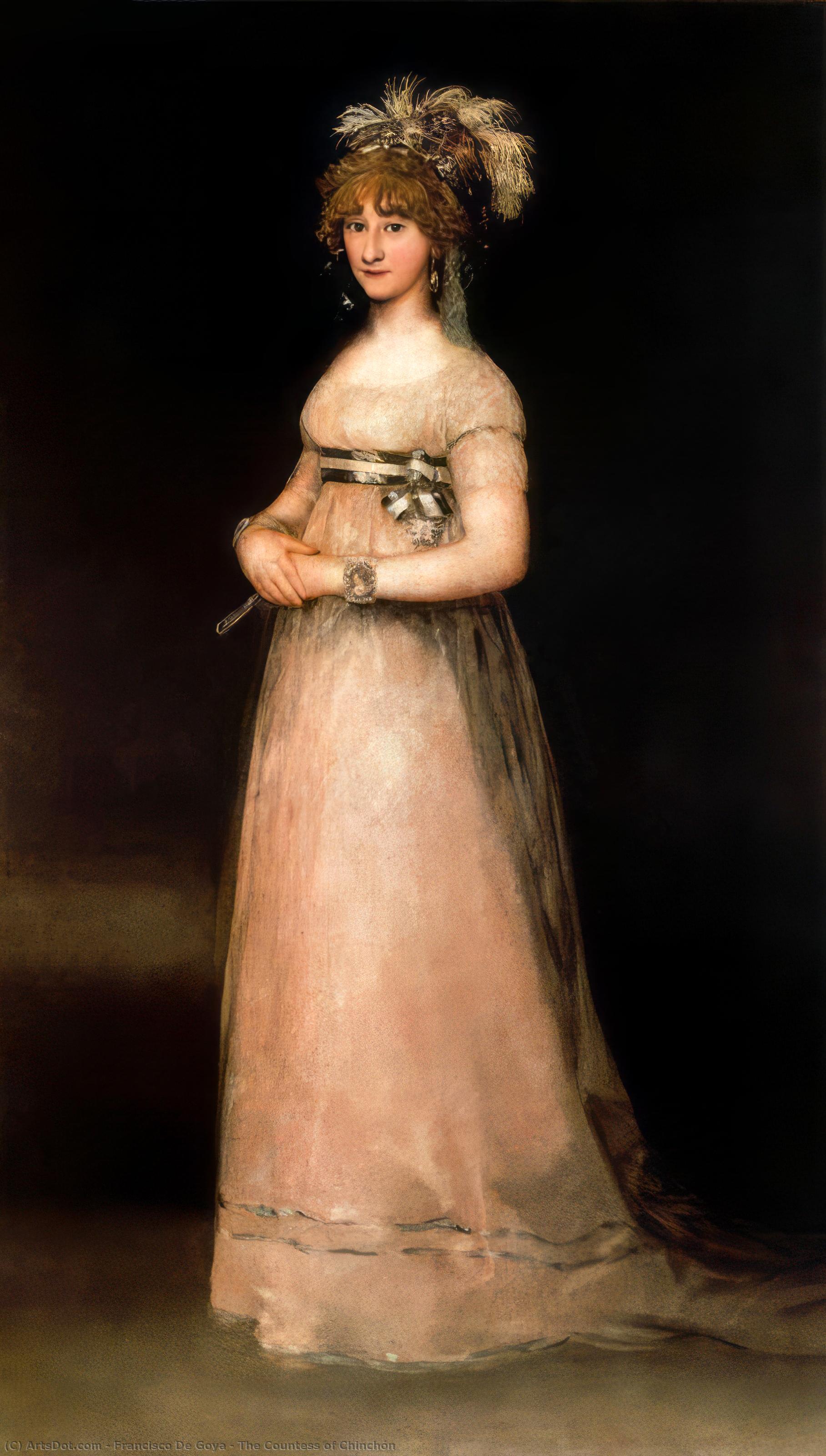 Wikioo.org - Die Enzyklopädie bildender Kunst - Malerei, Kunstwerk von Francisco De Goya - Die Gräfin von Chinchón