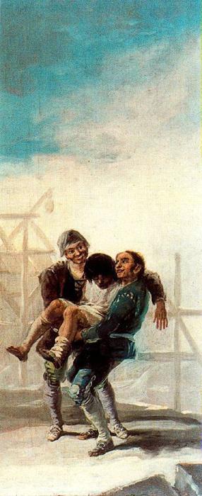 Wikioo.org – L'Enciclopedia delle Belle Arti - Pittura, Opere di Francisco De Goya - Il muratore ubriaco