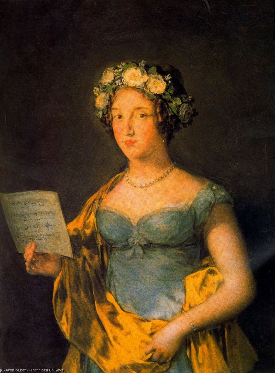 WikiOO.org - 백과 사전 - 회화, 삽화 Francisco De Goya - The Duchess of Abrantes