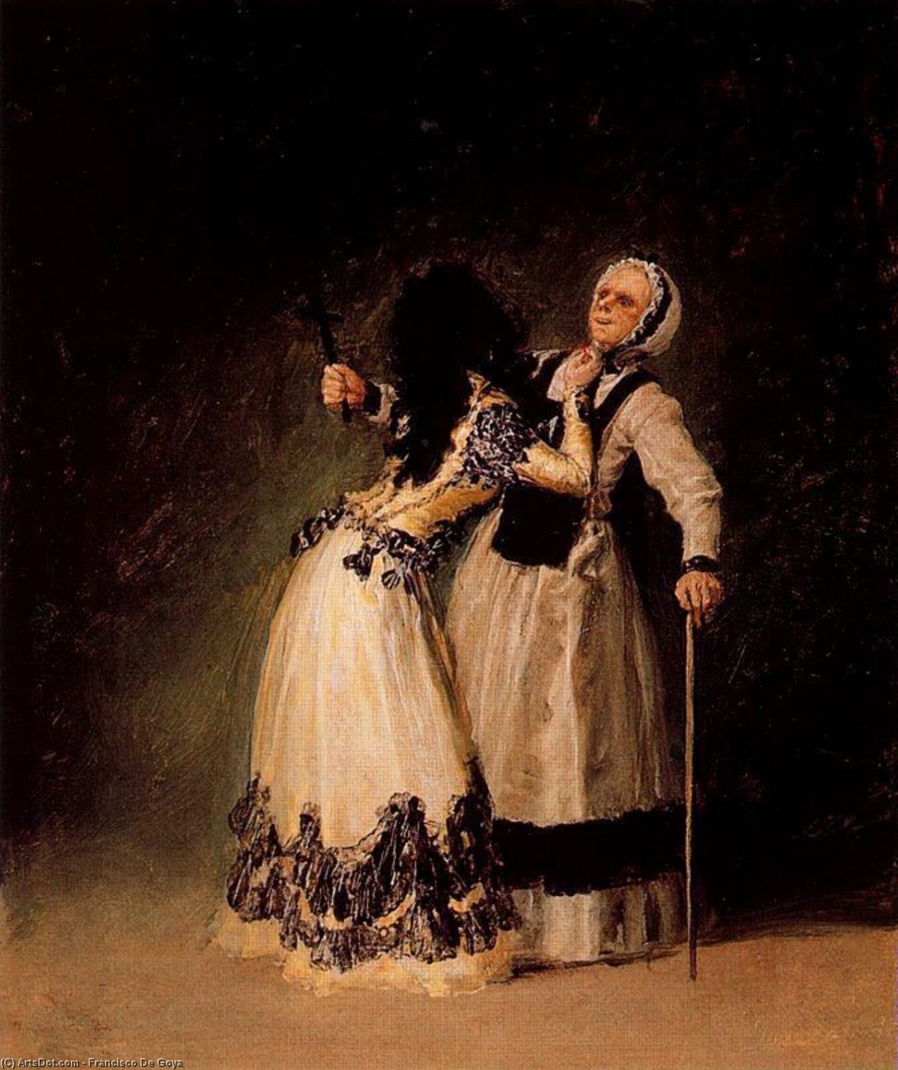 Wikioo.org – La Enciclopedia de las Bellas Artes - Pintura, Obras de arte de Francisco De Goya - La duquesa de Alba y su señora