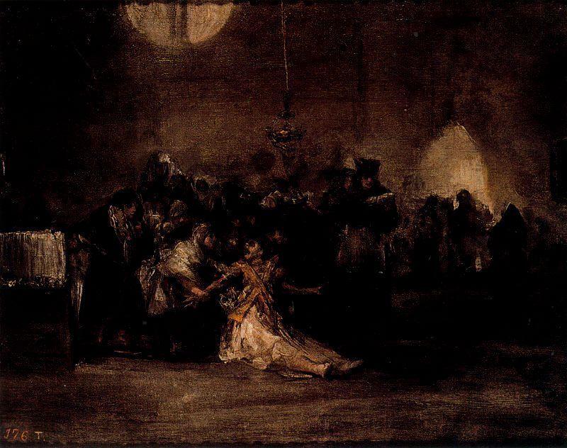 Wikioo.org – La Enciclopedia de las Bellas Artes - Pintura, Obras de arte de Francisco De Goya - El exorcizado