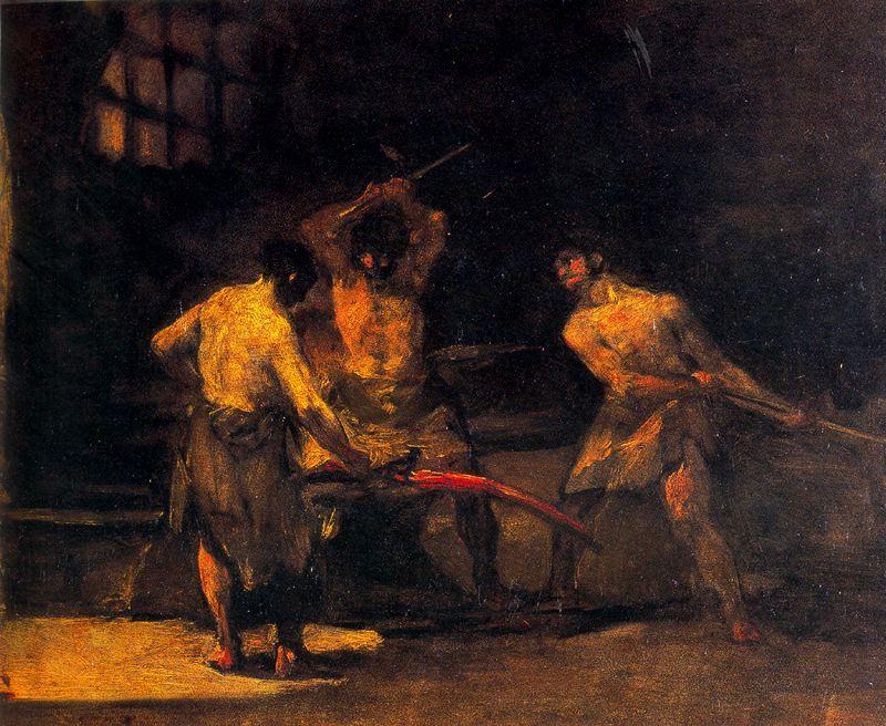 Wikoo.org - موسوعة الفنون الجميلة - اللوحة، العمل الفني Francisco De Goya - The Forge