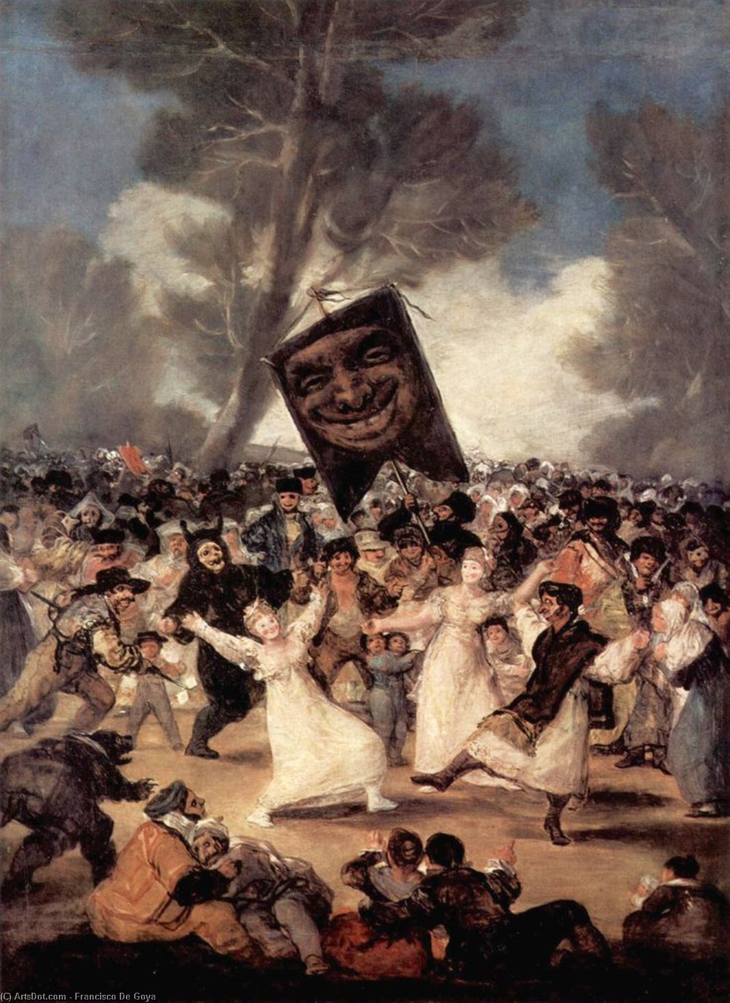 Wikioo.org - The Encyclopedia of Fine Arts - Painting, Artwork by Francisco De Goya - The vendor comedians