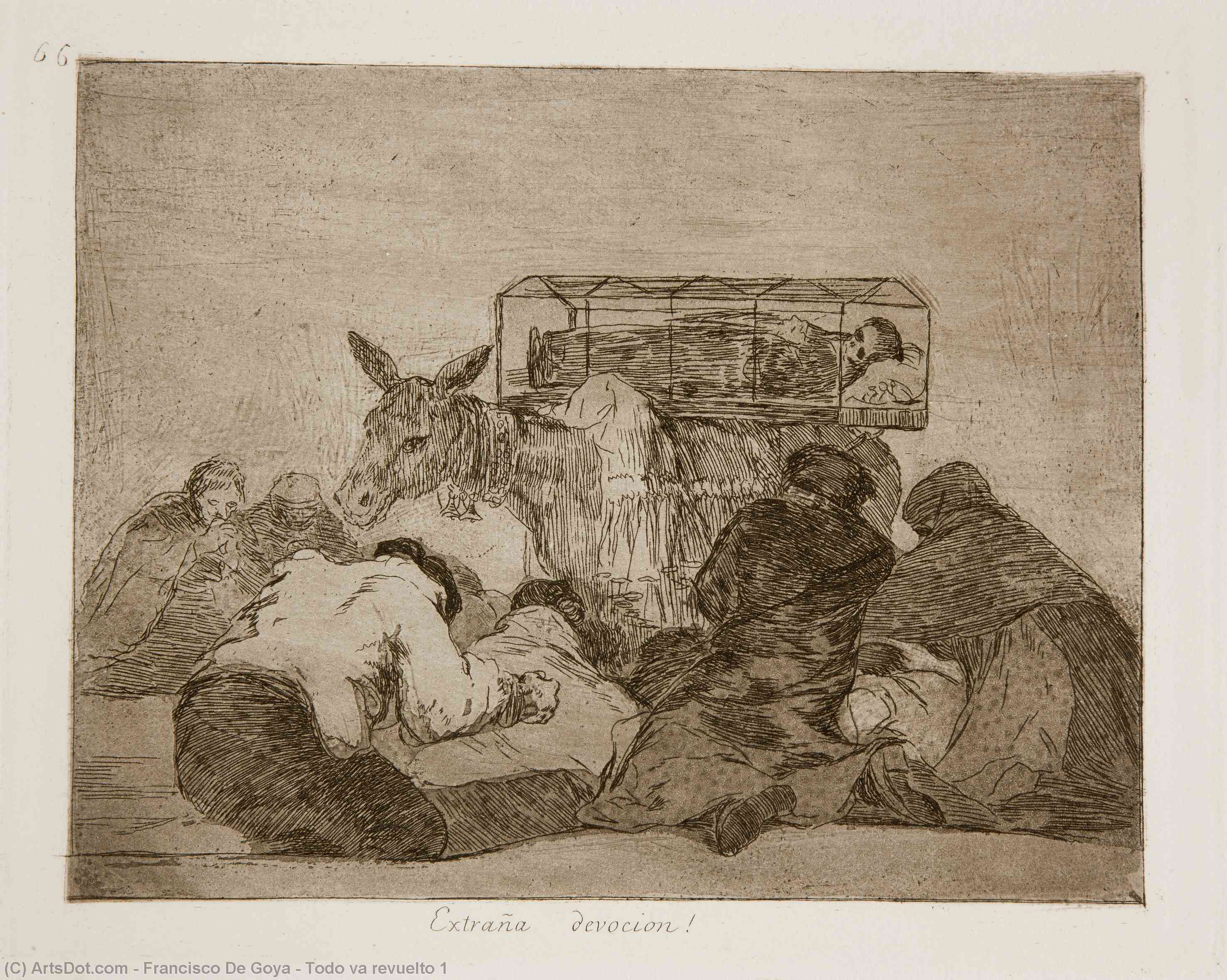 Wikoo.org - موسوعة الفنون الجميلة - اللوحة، العمل الفني Francisco De Goya - Todo va revuelto 1