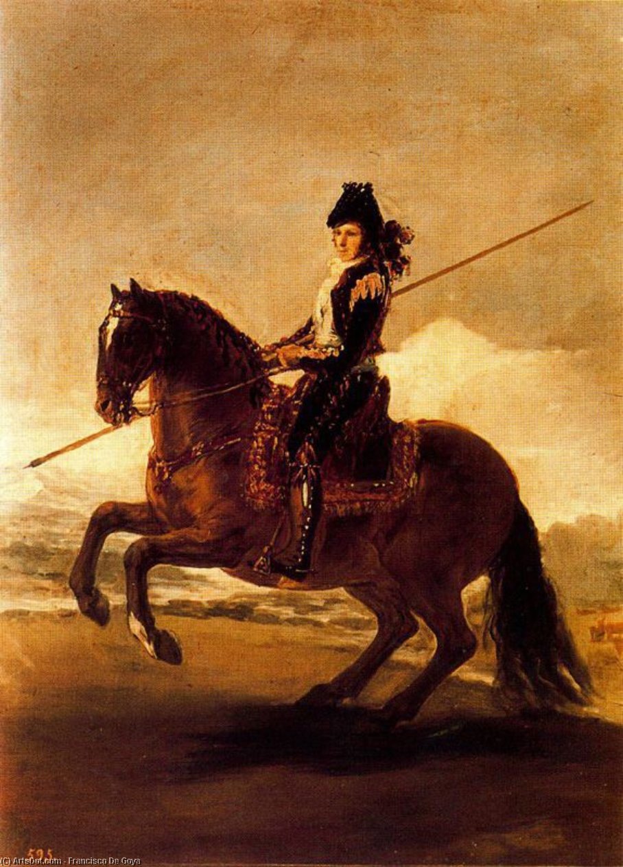 Wikioo.org - สารานุกรมวิจิตรศิลป์ - จิตรกรรม Francisco De Goya - Un Garrochista