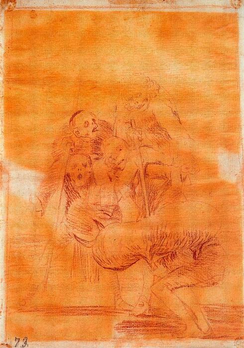 Wikoo.org - موسوعة الفنون الجميلة - اللوحة، العمل الفني Francisco De Goya - Unos á otros 1
