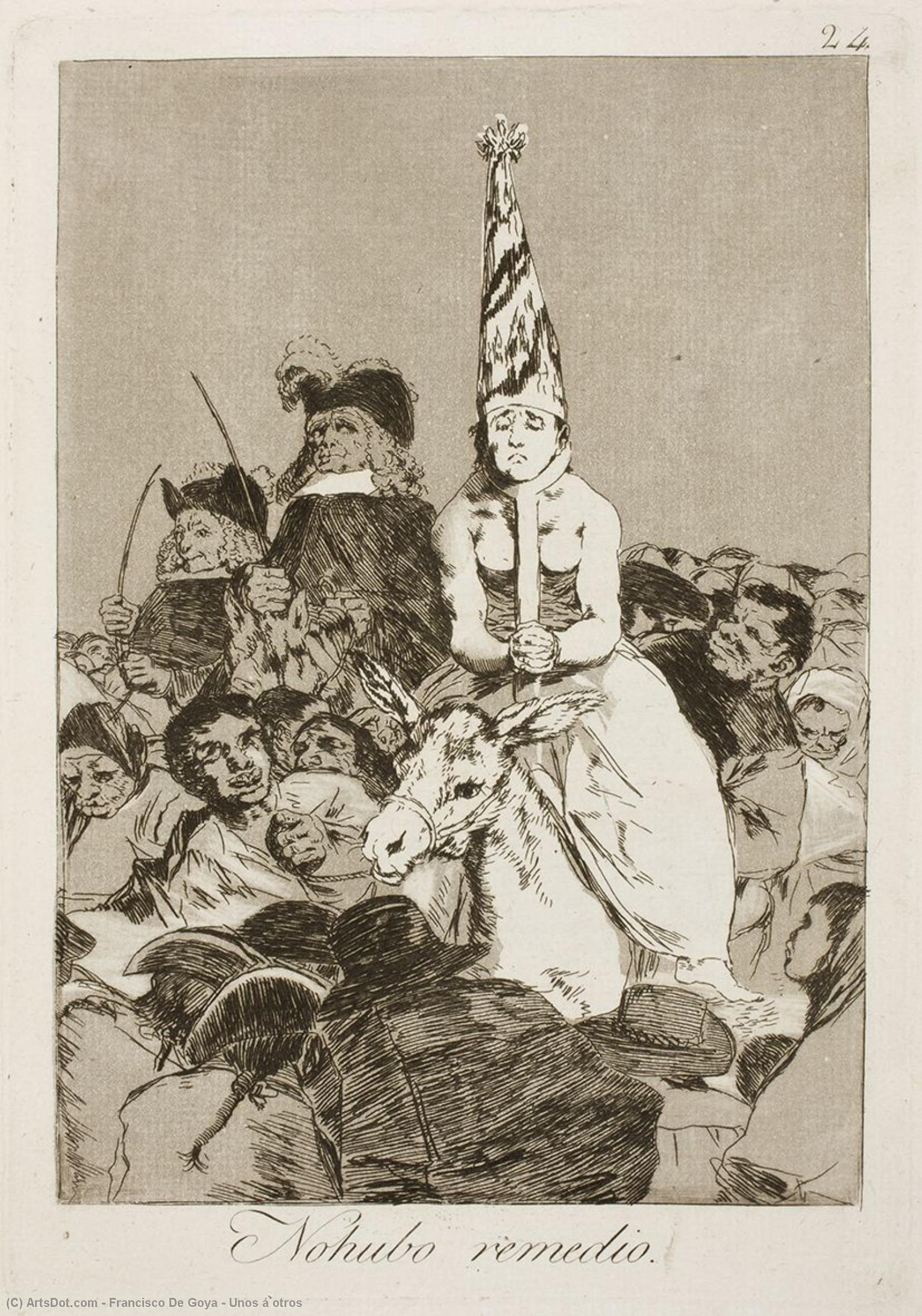 Wikioo.org – L'Enciclopedia delle Belle Arti - Pittura, Opere di Francisco De Goya - Unos un otros