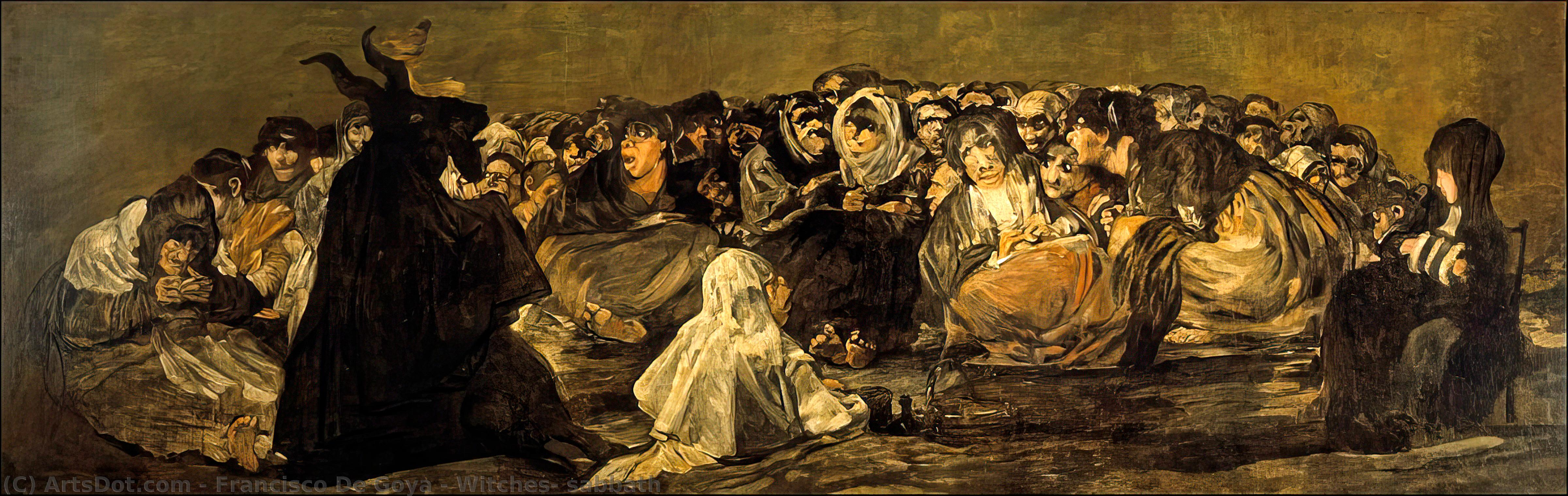 WikiOO.org - 百科事典 - 絵画、アートワーク Francisco De Goya - 魔女の安息日